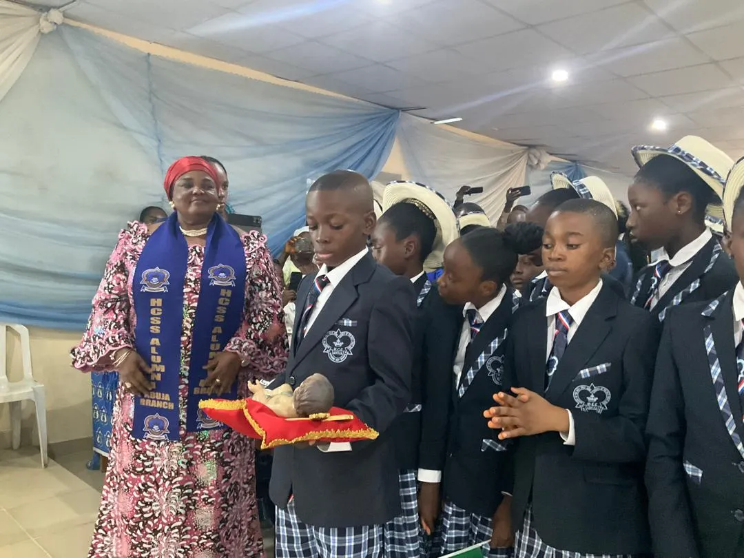 Students during induction ceremony